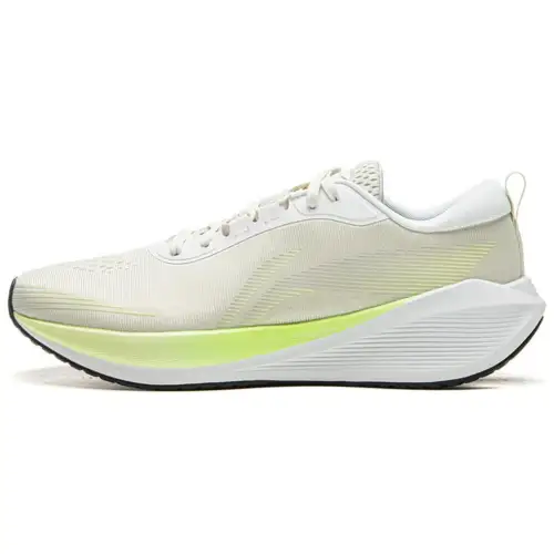 Li Ning Riding The Wind Fabric Cushioning Slip Resistant Low top Running Shoes Men's Beige Yellow