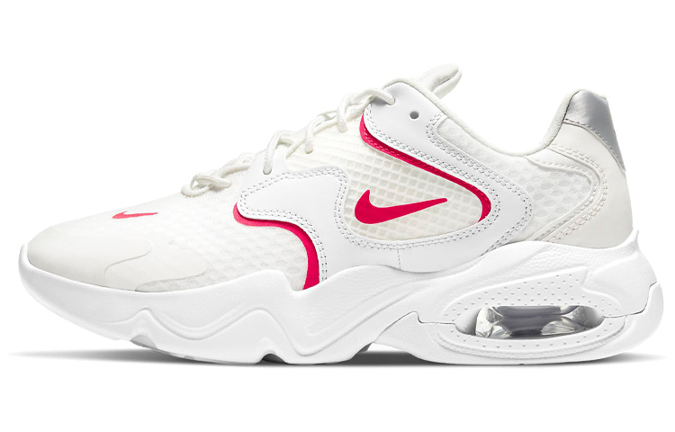 Женские кроссовки Nike Air Max 2X (бело-красно-серебристые)