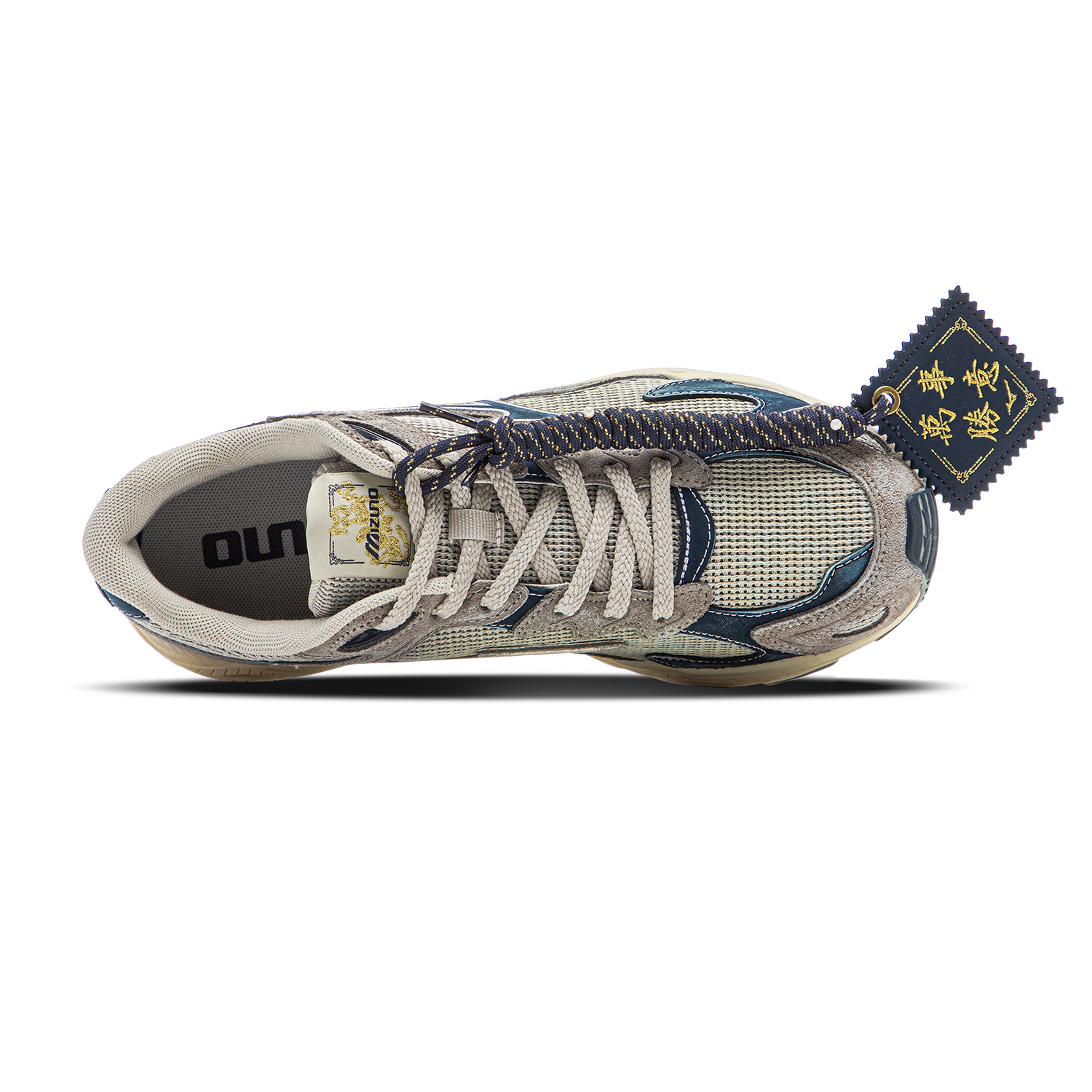Mizuno Racer S Abrasion Resistant Low top Running Shoes Unisex Gray Blue CNY Box, Distressed
