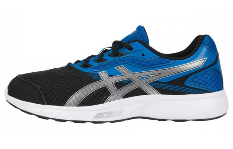Asics Stormer Fabric Athleisure Low top Running Shoes Men's Black Blue
