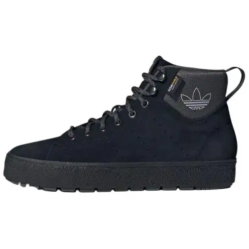 Adidas Originals Stan Smith Slip Resistant Abrasion Resistant Mid top Outdoor Shoes Unisex Black