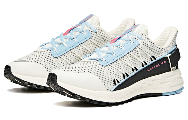 ANTA Running Shoes Women’s Low Top Ivory White/Hyper Blue/Black