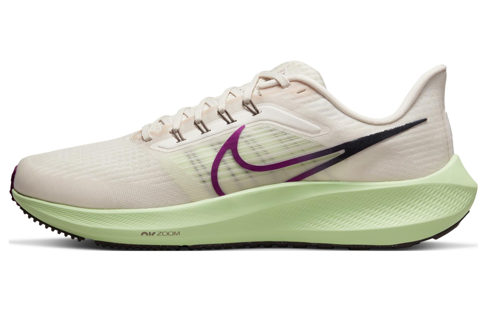 Nike Air Zoom Pegasus 39 Comfortable, non-slip, wear-resistant, breathable and lightweight, low-top casual training running shoes, men's white and green
