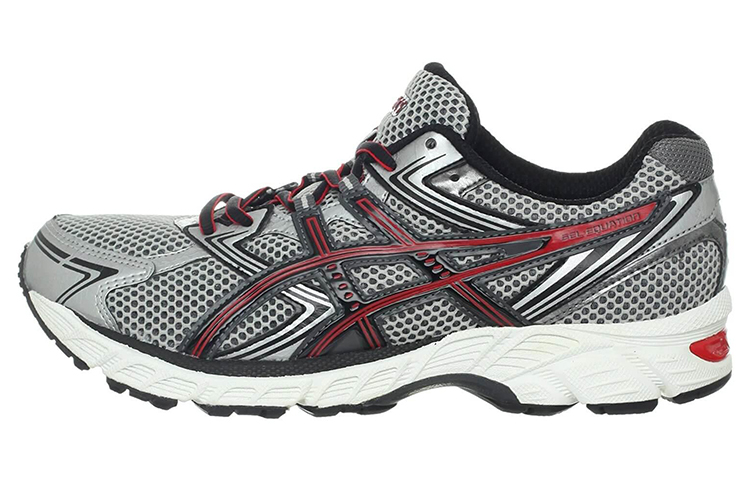 Asics Gel Equation Comfortable Abrasion Resistant Low top Running Shoes Men's Gray Red Silver