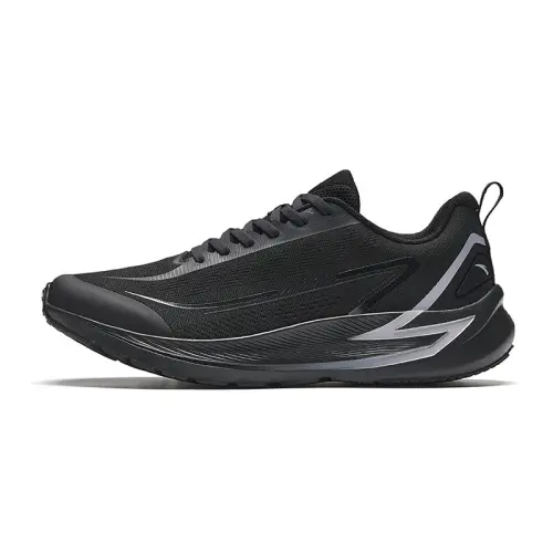 Anta Lightweight Cushioning Slip Resistant Low top Running Shoes Men's Black Gray