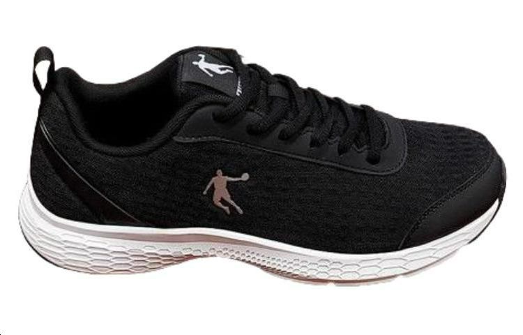 QIAODAN Cushioning Slip Resistant Abrasion Resistant Low top Running Shoes Men’s Black