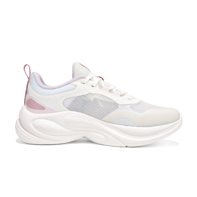 361° Cushioning Breathable Lightweight Low top Casual Running Shoes Women’s Feather White Dawn Pink Purple