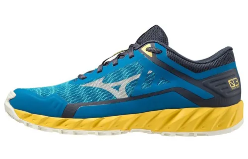 Mizuno Wave Ibuki 3 Running Shoes Men's Low Top Blue Yellow