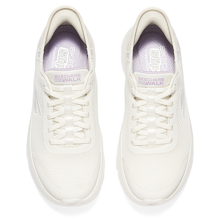 Skechers Go Walk Fle Breathable Support Rebound Low top Running Shoes Women’s White Purple