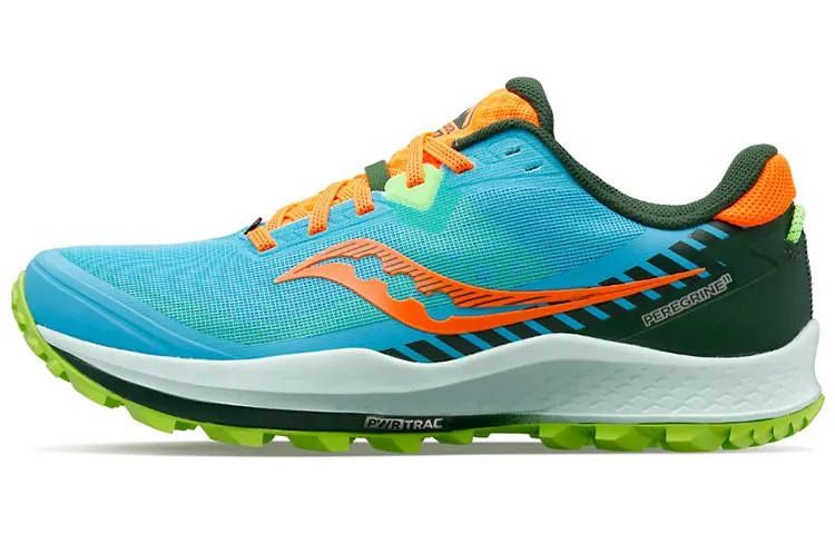 Saucony Peregrine Falcon 11 Running Shoes Men's Low Top Blue/Green/Orange