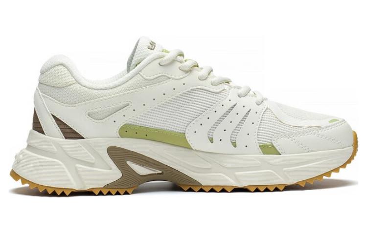 Li Ning Gathering Light Abrasion Resistant Breathable Low top Running Shoes Women’s White Green