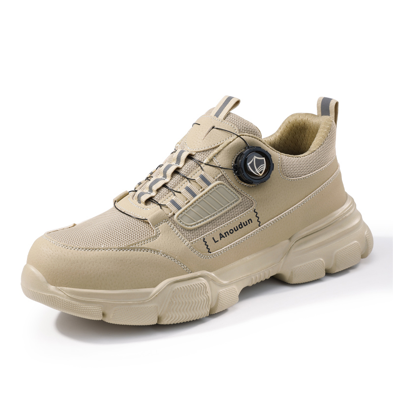 LANOUDUN Impact Resistant Lightweight Rebound Low top Outdoor Shoes Unisex Khaki