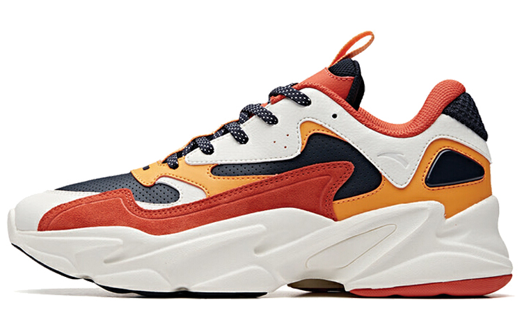 ANTA Life Collection Chunky Sneakers Men's Low Top Orange White Black