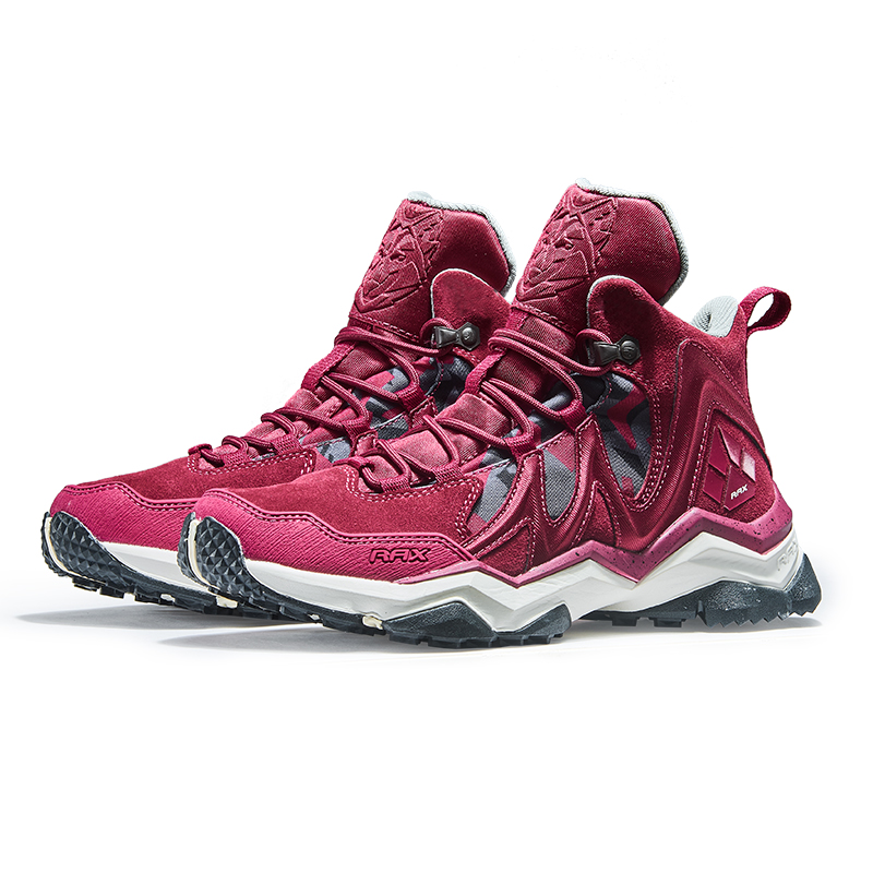 RAX Waterproof, Slip Resistant, Lightweight High top Outdoor Shoes Women’s Red