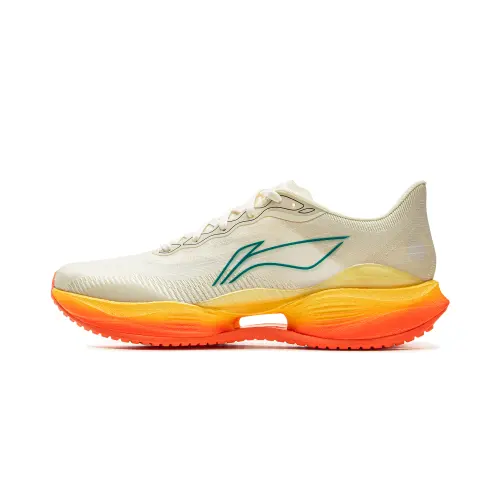 Li Ning Super Light 22 Cushioning, Wear Resistant Low top Casual Running Shoes Men's Beige Orange