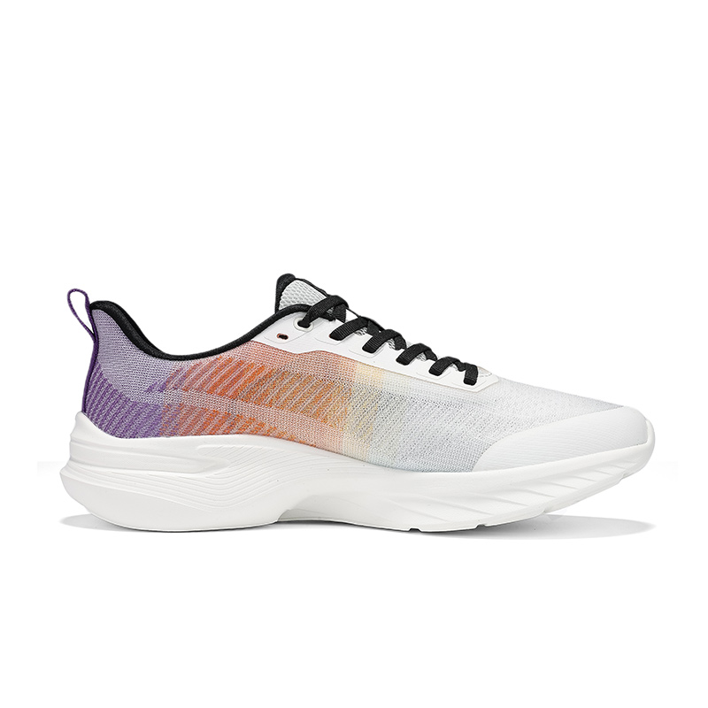 Erke Cushioning Breathable Lightweight Low top Casual Running Shoes Men’s Microcrystal White With A Hint Of Purple
