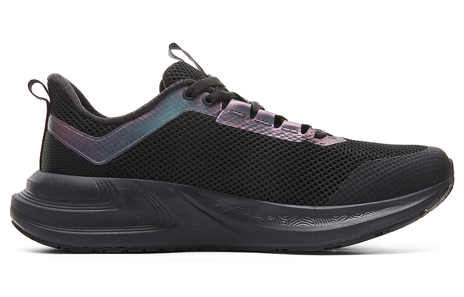 PEAK Cushioning Breathable Rebound Cushioning Breathable Rebound Low top Casual Running Shoes Men’s All Black