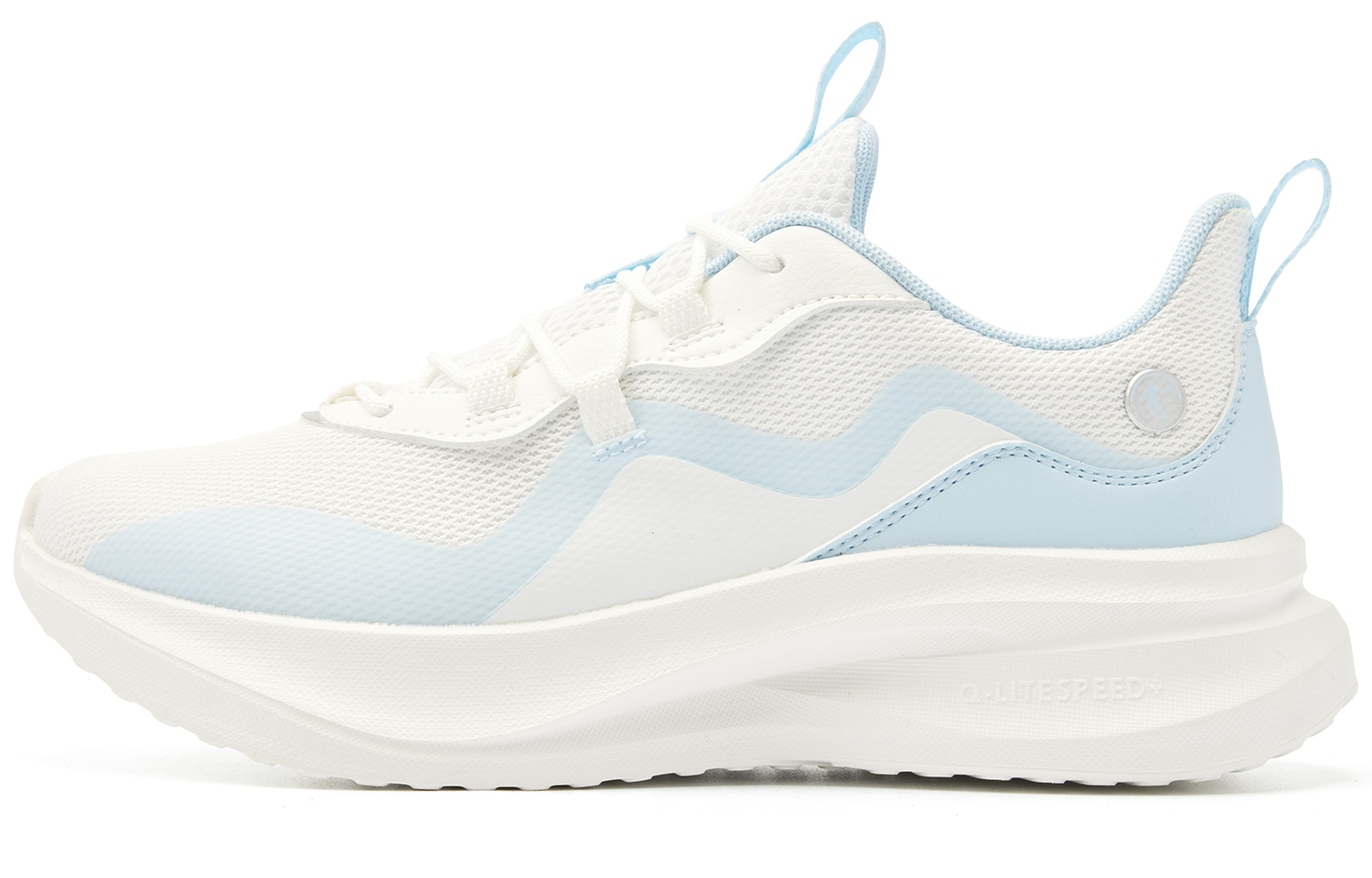 QIAODAN Cushioning Slip Resistant Abrasion Resistant Low top Casual Running Shoes Women’s White Blue
