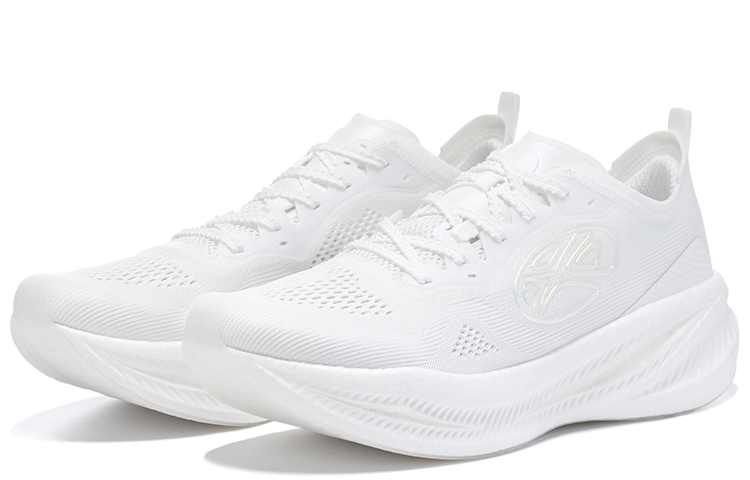 BMAI Carbon Fly Cushioning Slip Resistant Abrasion Resistant Breathable Low Top Running Shoes Women's White
