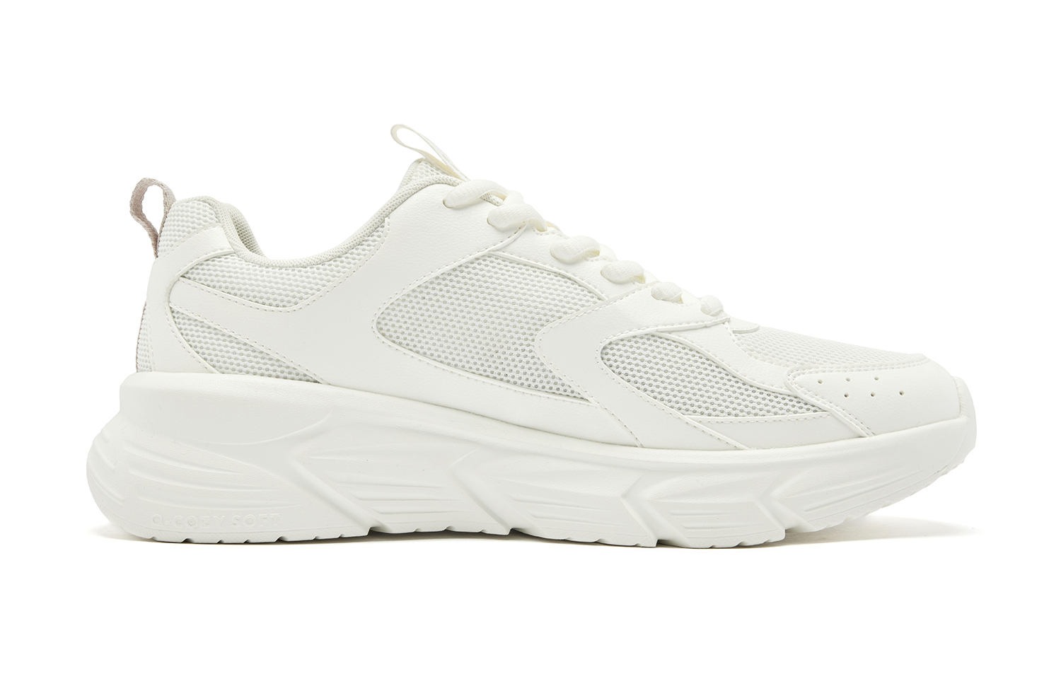 QIAODAN Cushioning Slip Resistant Abrasion Resistant Low top Casual Running Shoes Men’s White