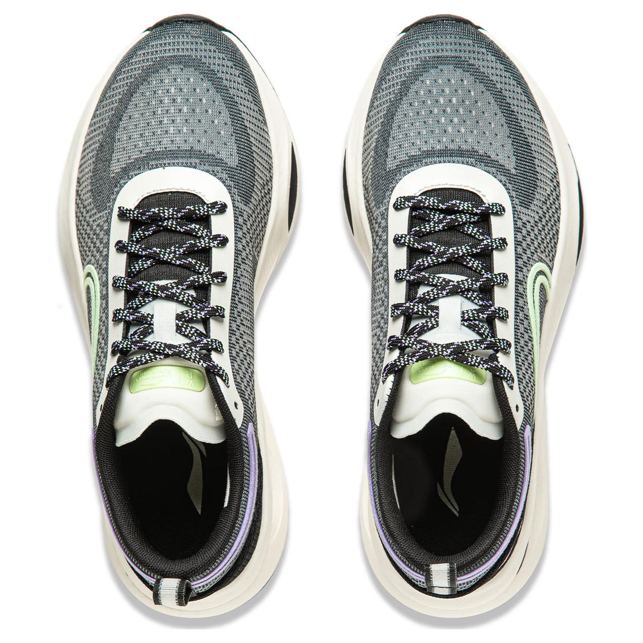 Li Ning Cushioning Abrasion Resistant Lightweight Rebound Low top Running Shoes Women’s Black White