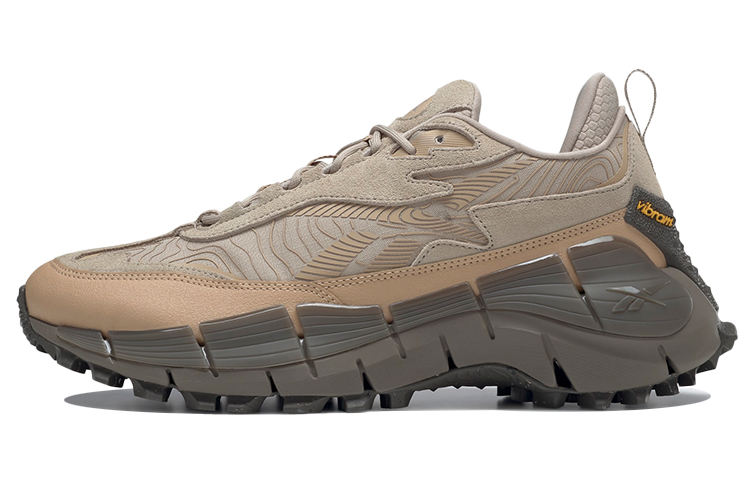 Reebok Zig Kinetica 2.5 edge comfortable and versatile low-top casual running shoes for men and women, brown