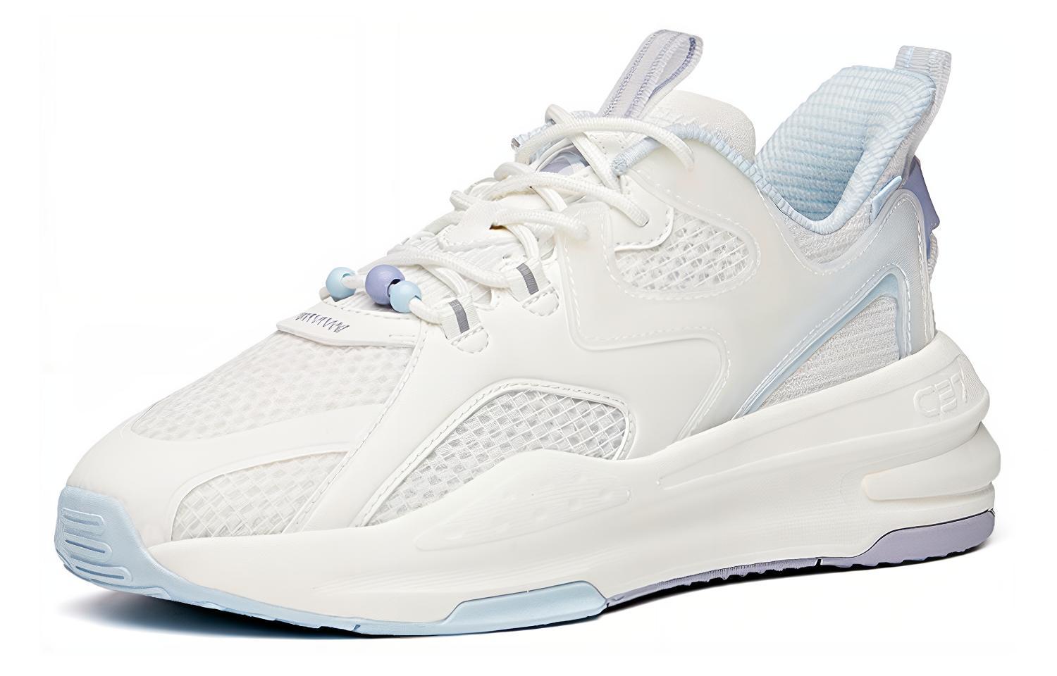 Anta Life Collection Cushioning Abrasion Resistant Lightweight Low top Running Shoes Women’s White Purple Blue