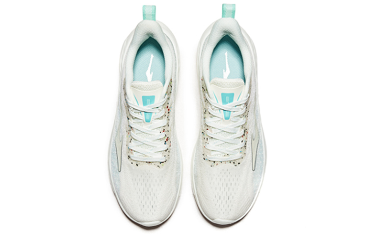 Erke Cushioning Slip Resistant Abrasion Resistant Lightweight Low top Running Shoes Women’s White Blue