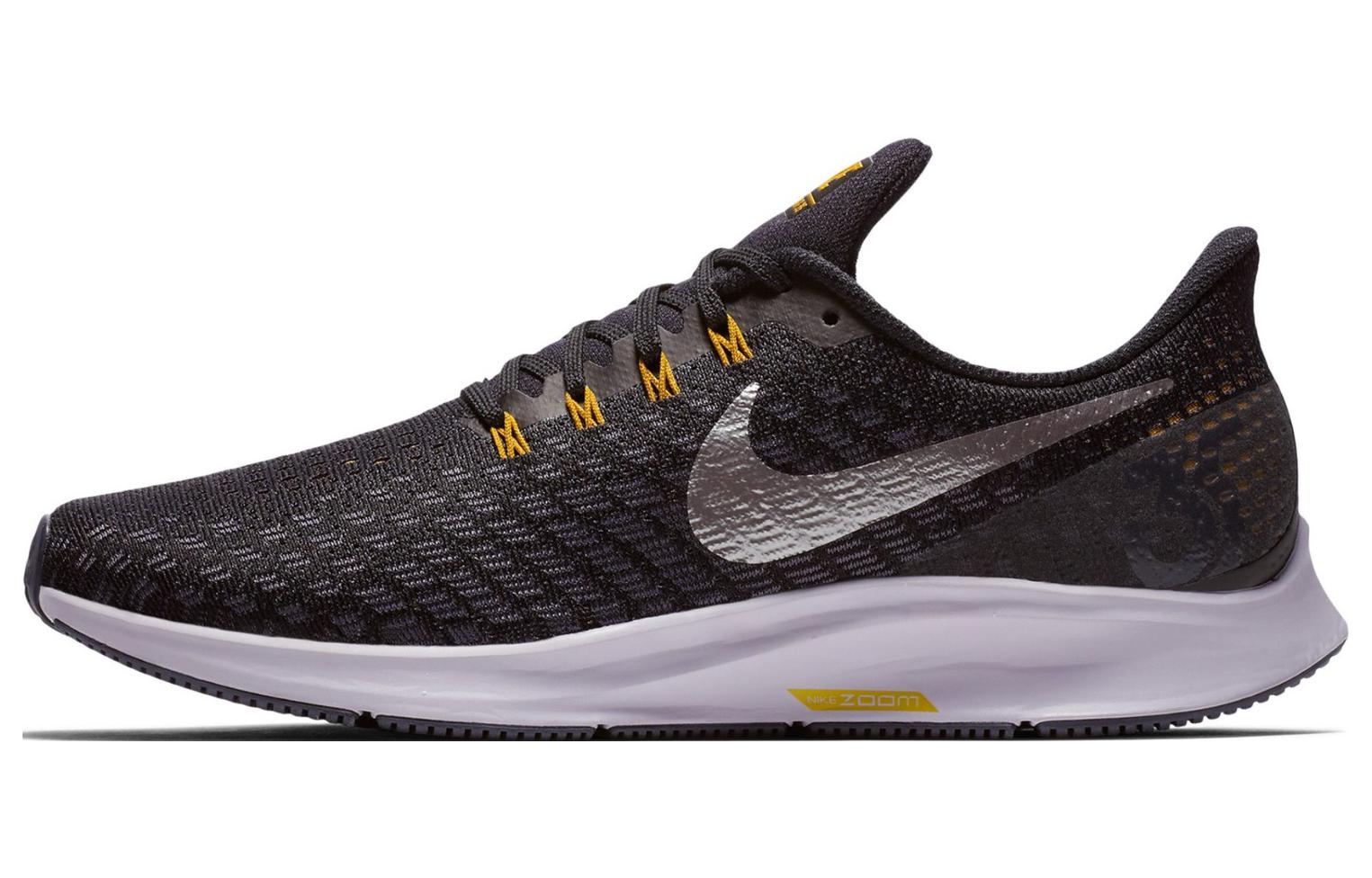 Nike Air Zoom Pegasus 35 round head comfortable shock-absorbing and anti-slip wear-resistant low-top running shoes men's black