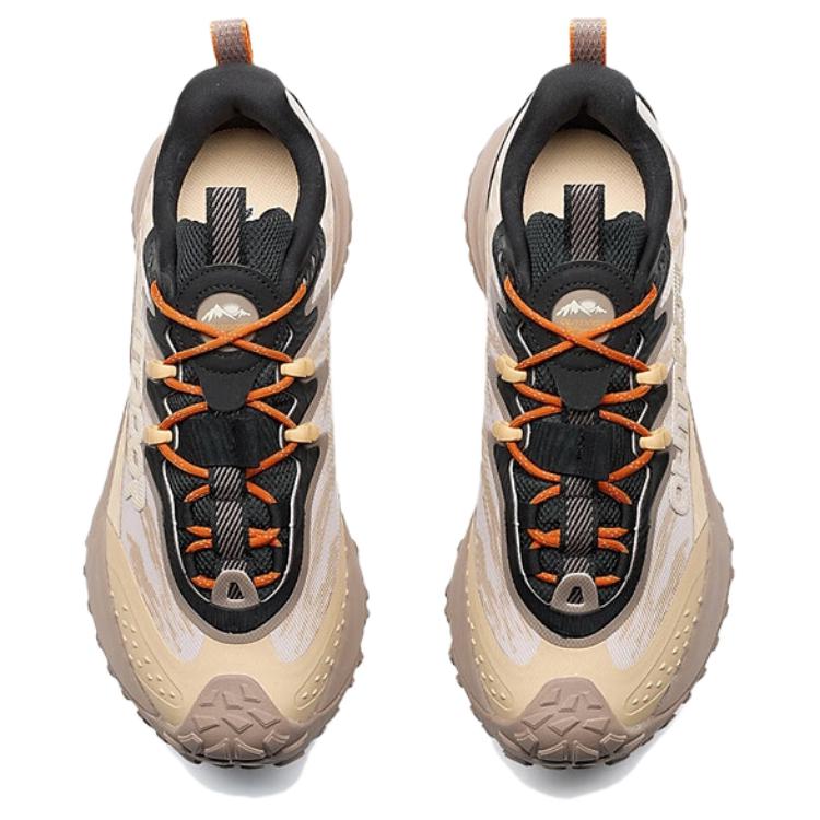 XTEP Slip Resistant And Abrasion Resistant Coverage Low top Outdoor Shoes Men’s Brown Gray