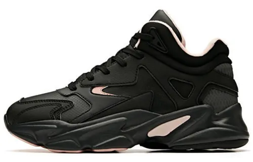 Anta Synthetic Leather Cushioning Slip Resistant Abrasion Resistant Thermal Mid top Chunky Sneakers Women's