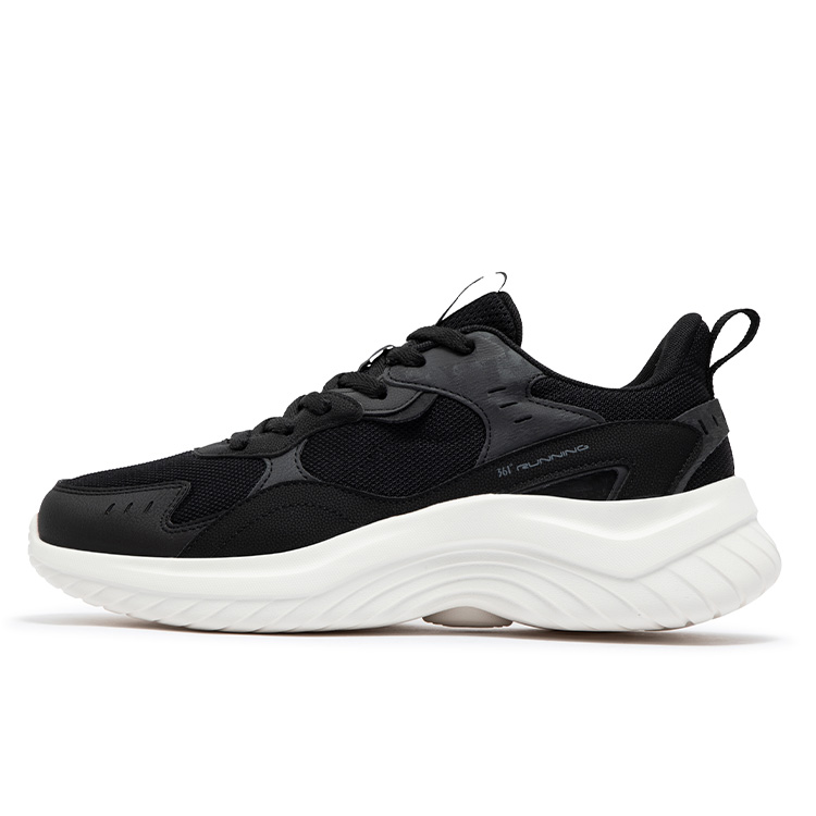 361° Slip Resistant Abrasion Resistant Low top Running Shoes Men’s Black Gray