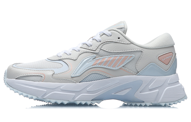 Li Ning YunQue Cushioning Slip Resistant Abrasion Resistant Low top Running Shoes Women’s White Blue