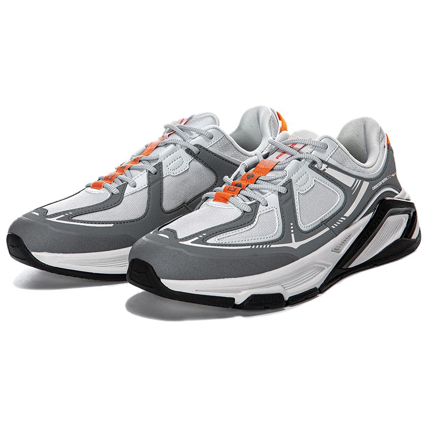 Erke Versatile Abrasion Resistant Breathable Low top Casual Running Shoes Men’s Gray