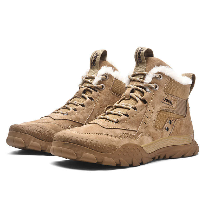 Jeep Abrasion Resistant Thermal High top Outdoor Shoes Men’s Khaki