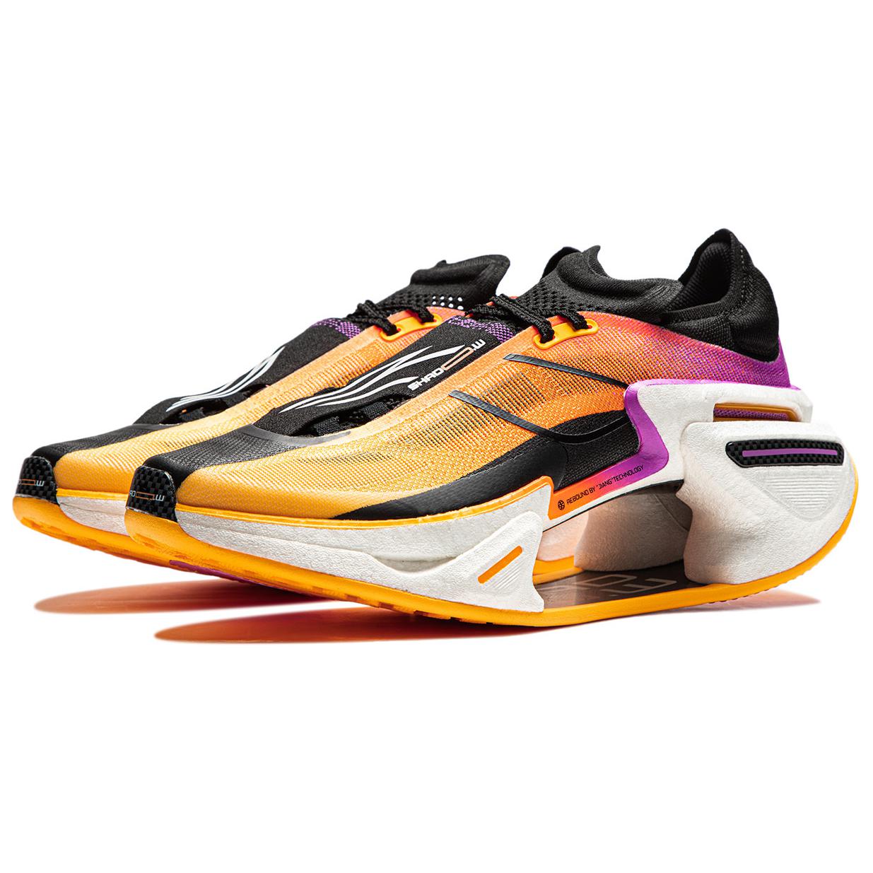 Li Ning Shadow 3.0 Cushioning Abrasion Resistant Breathable Rebound Low top Sprint Running Shoes Unisex Orange Black