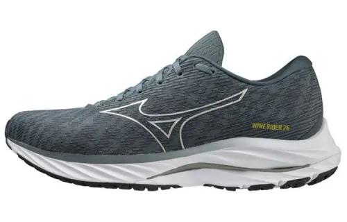 Mizuno Wave Rider 26 Wear resistant And Lightweight Low top Running Shoes Men's Gray Blue