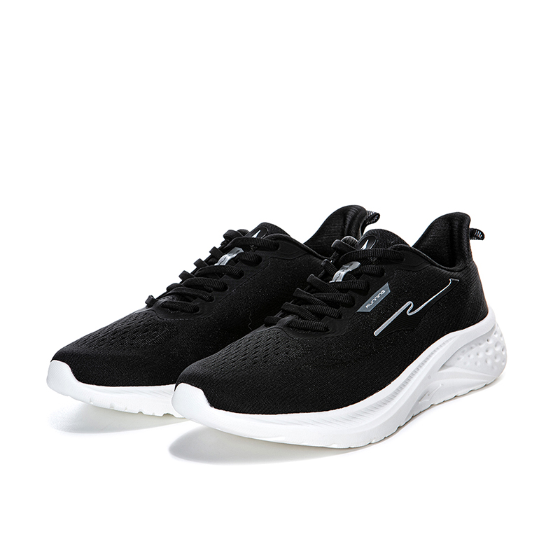 Erke Low top Running Shoes Men’s Jet Black Bright Silver