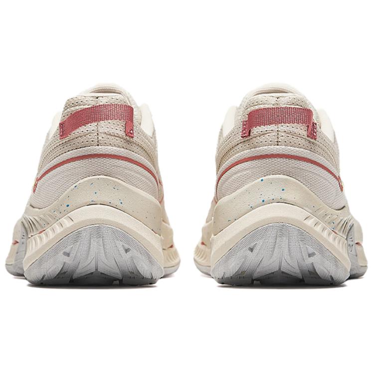 Anta Slip Resistant Abrasion Resistant Low top Running Shoes Women's Beige Red