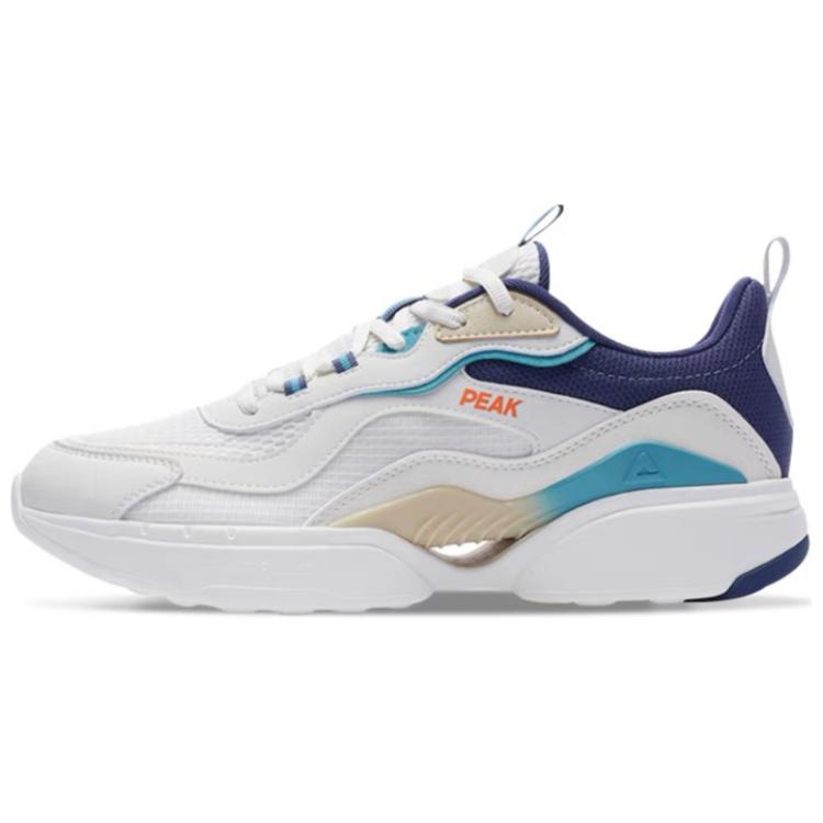 PEAK Comfortable Slip Resistant And Breathable Low top Platform Casual Running Shoes Men’s White