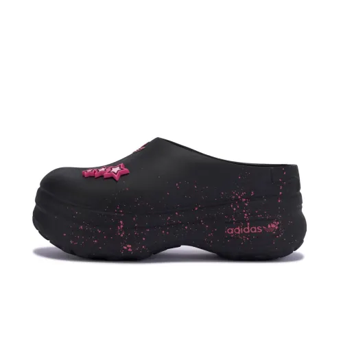 Adidas Originals AdiFOM Stan Smith Mule Closed Toe Slippers Unisex Black Pink