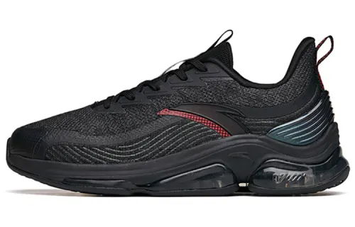 Anta Slip Resistant Abrasion Resistant Low top Running Shoes Men's Black Red