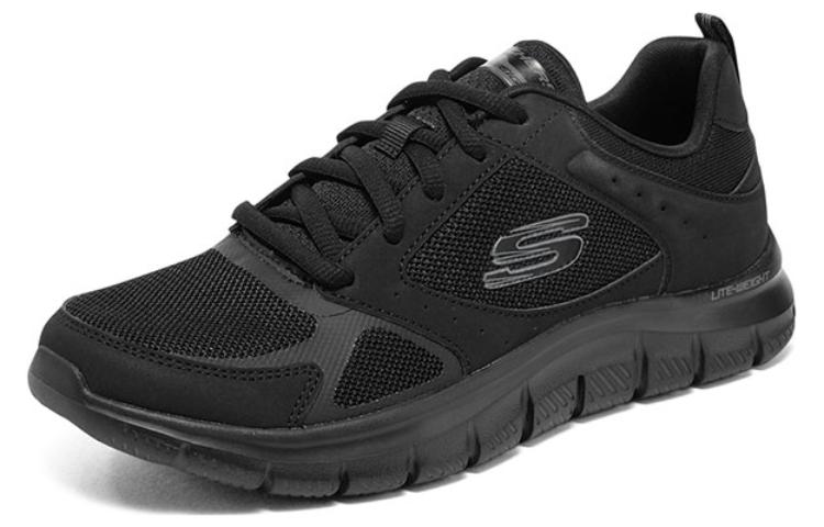 Skechers TRACK Fabric Cushioning Low top Casual Running Shoes Women’s Black
