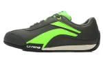 Li Ning Synthetic Leather Cushioning Slip Resistant Abrasion Resistant Rebound Low top Running Shoes Men's Gray Green