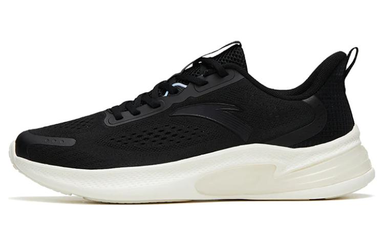 Anta Elastic Gum Comfortable Slip Resistant Abrasion Resistant Low top Running Shoes Men’s Black White