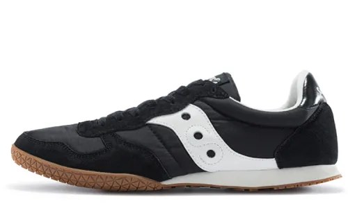 Saucony Bullet Cushioning Anti-Slip Wear-Resistant Breathability Low-Top Running Shoes Men's Black White Standard M
