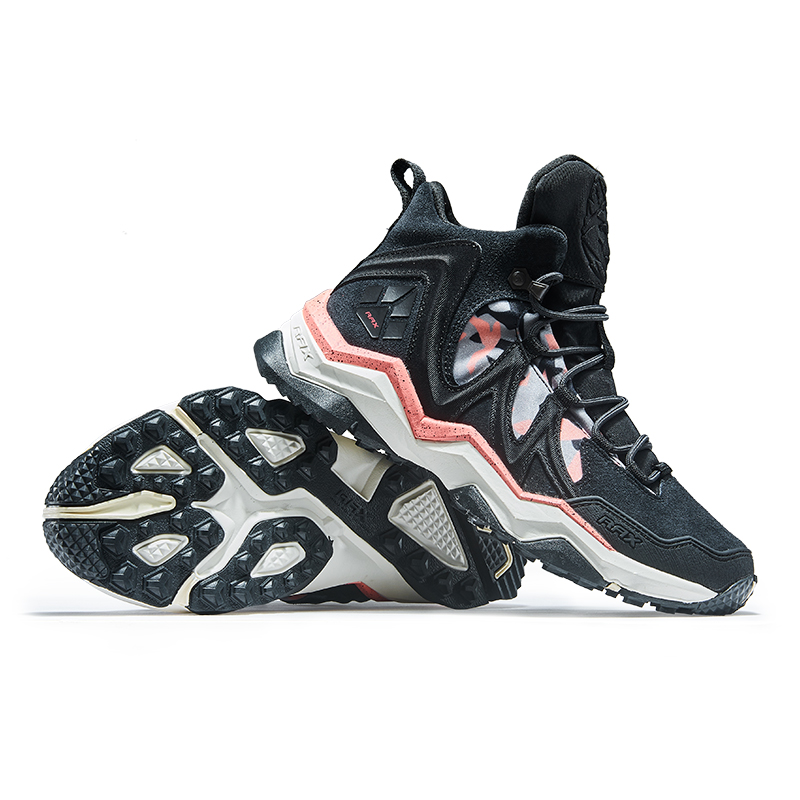 RAX Waterproof, Slip Resistant, Lightweight High top Outdoor Shoes Women’s Black Pink