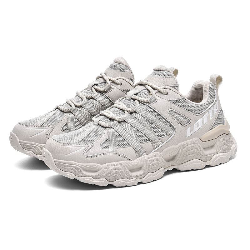 LOTTO Cushioning Slip Resistant Abrasion Resistant Low top Outdoor Shoes Women’s Beige Gray
