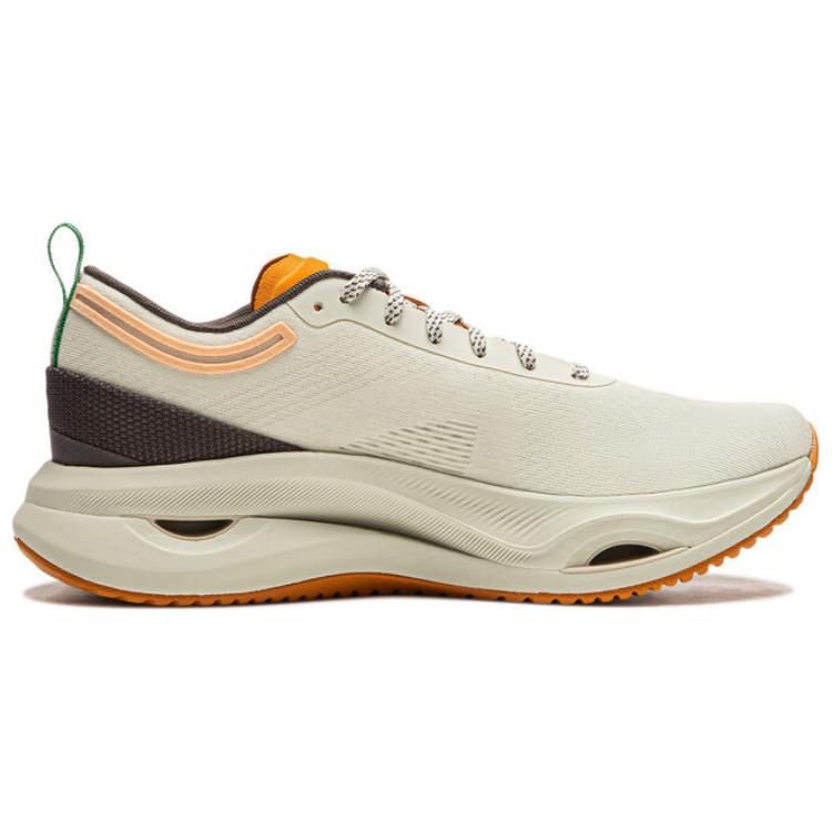 Li Ning Fabric Slip Resistant Abrasion Resistant Low top Running Shoes Women’s Beige