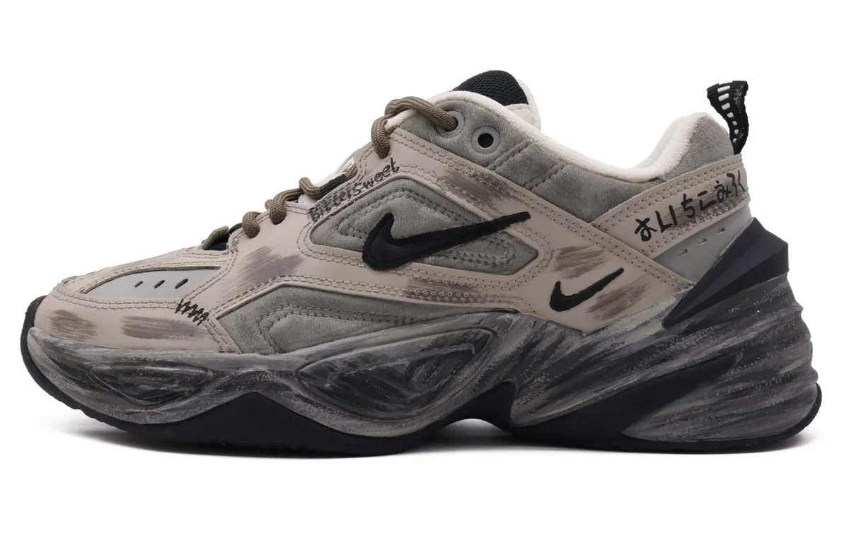 Nike M2K Tekno Slip Resistant Abrasion Resistant Low top Chunky Sneakers Women's Brown